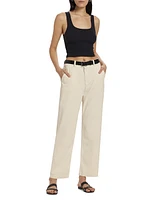 Caden Mid-Rise Straight-Leg Pants