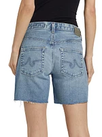 Becke Stretch-Denim Frayed Jean Shorts