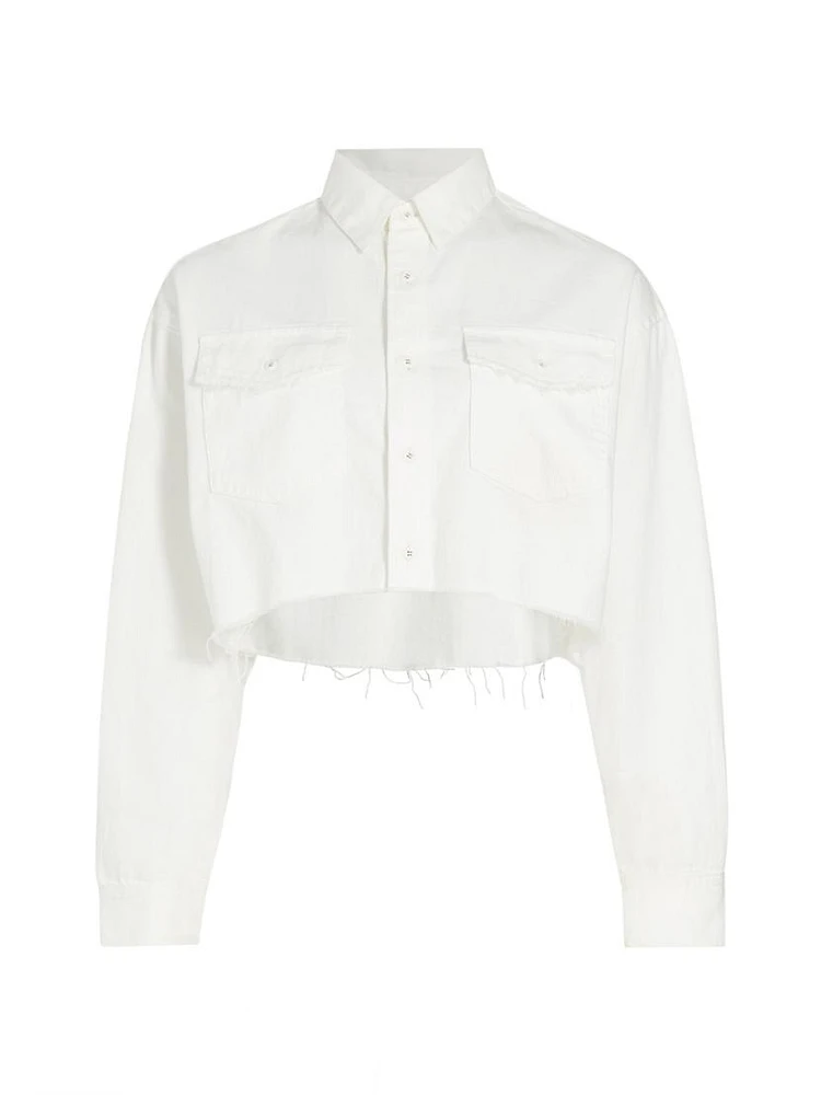 Southfork Denim Crop Shirt