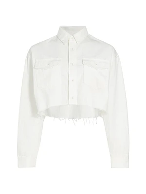 Southfork Denim Crop Shirt