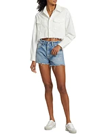 Southfork Denim Crop Shirt