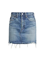 Lincoya Distressed Denim Miniskirt