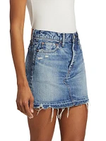 Lincoya Distressed Denim Miniskirt