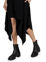 Fluid Crepe Bomber Fit & Flare Dress