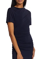 Jersey Ruched T-Shirt Midi-Dress