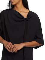 Draped Tie Boatneck Top