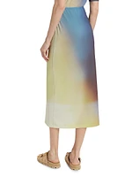 Grasping The Formless Light Leak Midi-Skirt