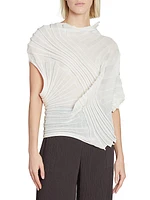 Asymmetric Rib-Knit Top