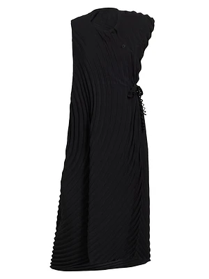 Resonant Pleats Midi-Dress