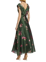 Floral Fil Coupé Maxi Dress