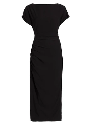 Florence Ruched Crepe Dress