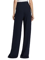 Crepe Wide-Leg Trousers