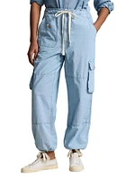 Chambray Cargo Pants