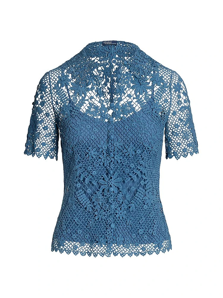 Floral Cotton Lace Blouse