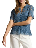 Floral Cotton Lace Blouse