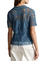 Floral Cotton Lace Blouse