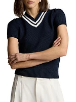 Cricket Varsity Stripe Cotton Sweater