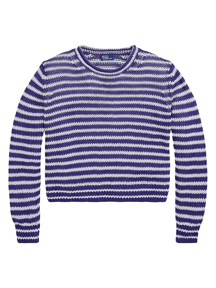 Striped Linen-Cotton Sweater