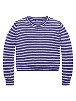 Striped Linen-Cotton Sweater