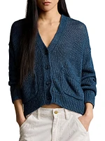 Oversized Linen-Blend Cardigan