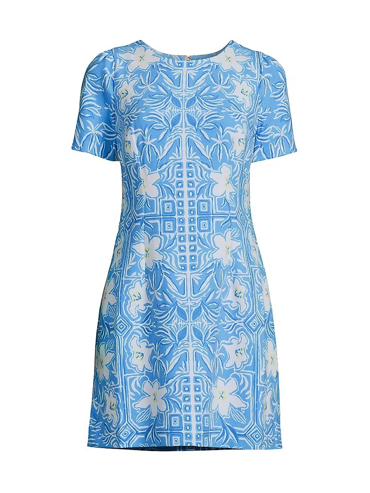 Dixey Printed Short-Sleeve Minidress