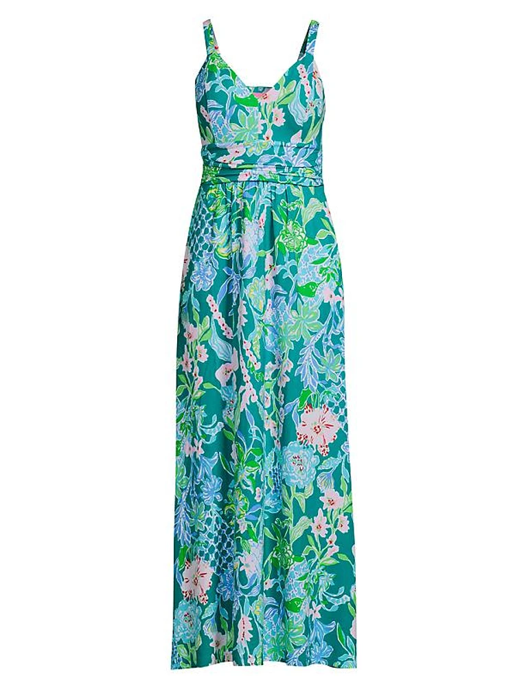 Blake Floral V-Neck Maxi Dress