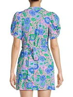 Sailynn Floral Puff-Sleeve Romper