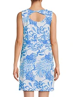 Eliza Cotton Twist-Back Shift Dress