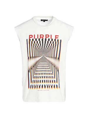 Trippy Graphic Cotton Tank Top