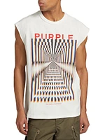 Trippy Graphic Cotton Tank Top