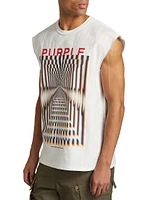 Trippy Graphic Cotton Tank Top