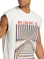 Trippy Graphic Cotton Tank Top