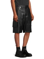 Leather Cargo Shorts