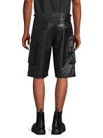 Leather Cargo Shorts