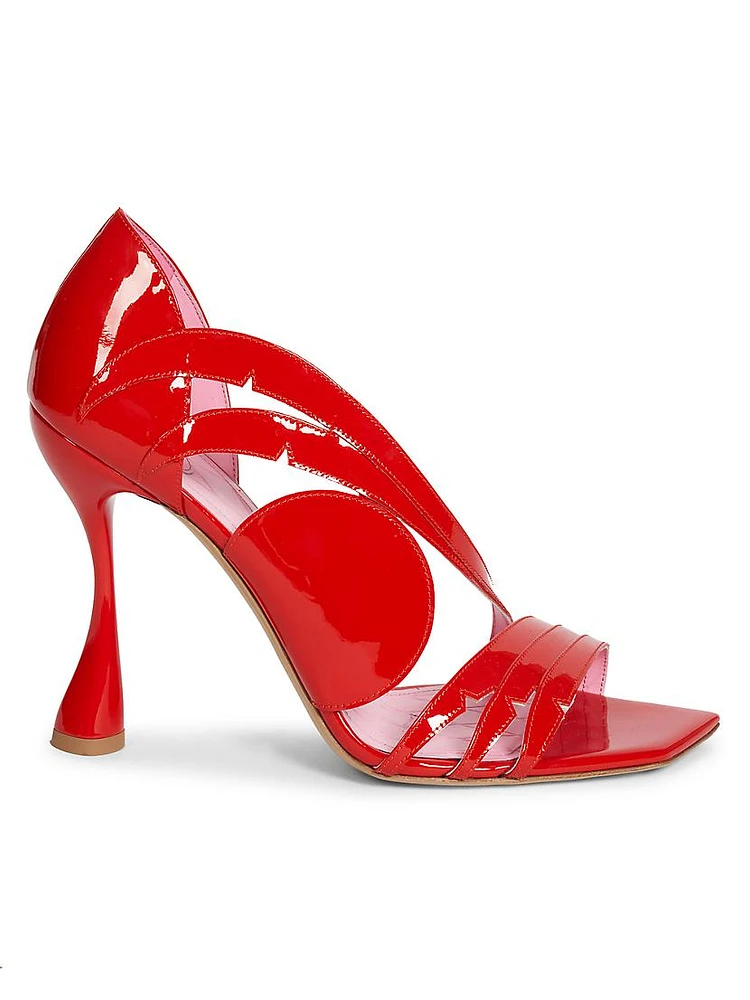 Eden 95MM Patent Leather Cut-Out Sandals