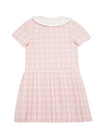 Little Girl's & Check Boucle Minidress