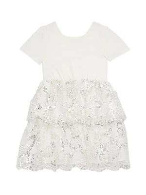 Little Girl's & Sequined Tulle Minidress