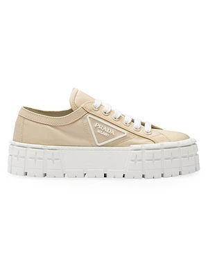 Double Wheel Re-nylon Gabardine Sneakers