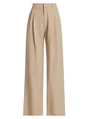 Annie Pleated Wide-Leg Trousers