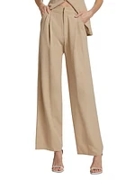 Annie Pleated Wide-Leg Trousers