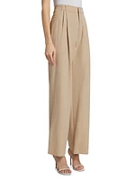 Annie Pleated Wide-Leg Trousers