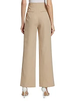 Annie Pleated Wide-Leg Trousers