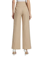 Annie Pleated Wide-Leg Trousers