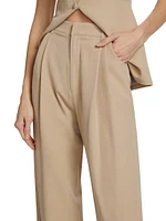 Annie Pleated Wide-Leg Trousers