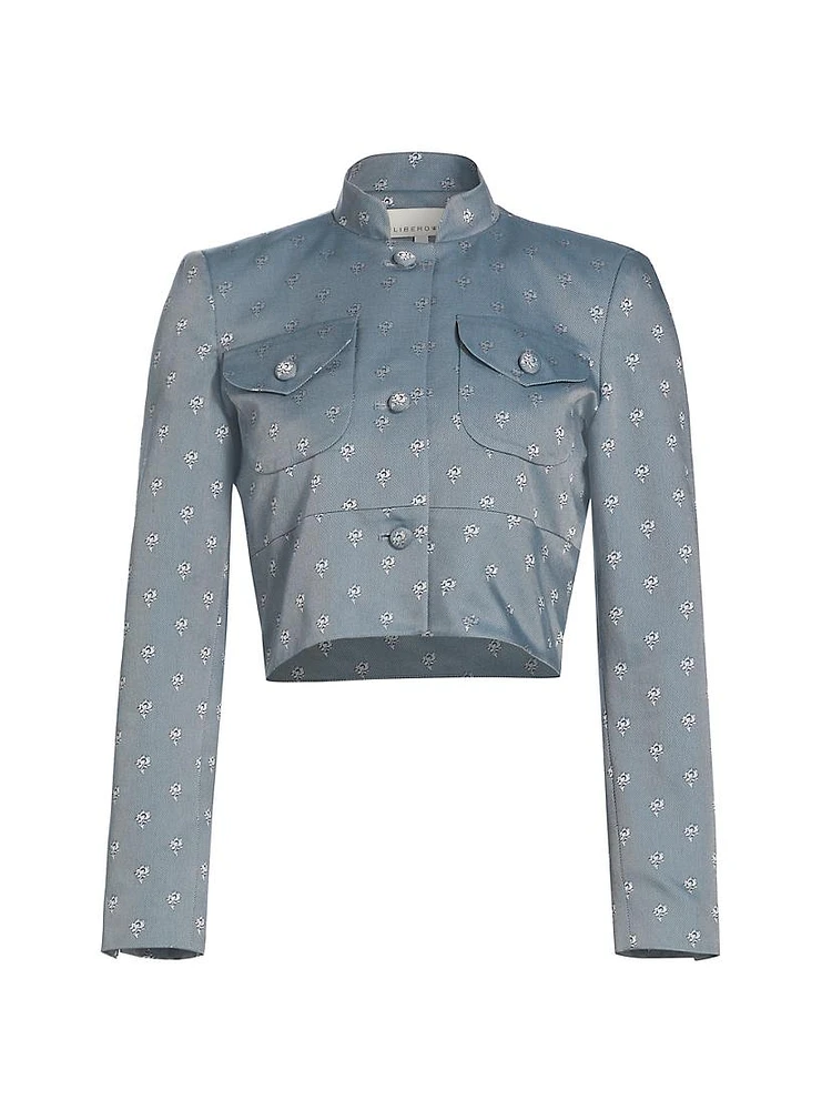 Raja Jacquard Cropped Jacket