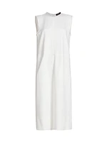 Sleeveless Shift Midi-Dress