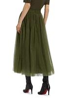 Tulle Full Midi-Skirt