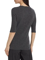 Wool-Blend Rib-Knit Top