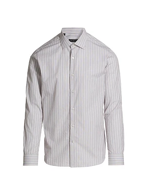 COLLECTION Striped Cotton Button-Front Shirt