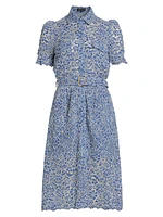 Claudia Lace Belted Shirtdress